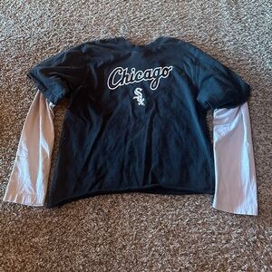 Genuine Merchandise Chicago Kids Long Sleeve Tee - Black & White